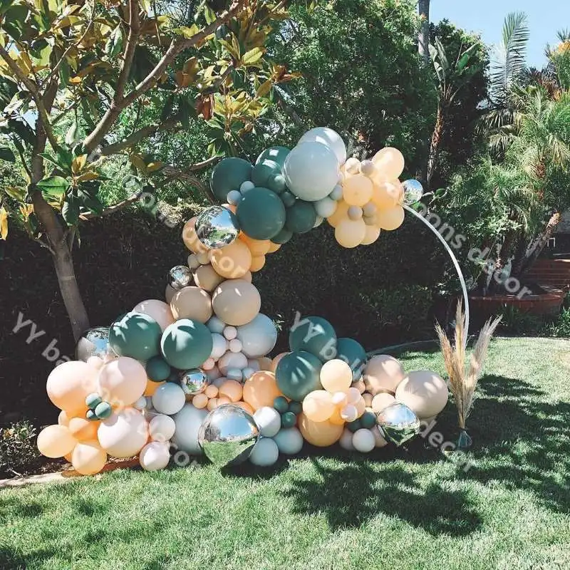 

Зеленые воздушные шары, гирлянда, дневной цвет, набор воздушных шаров в стиле ретро, украшение для свадьбы, дня рождения, праздничный Гелиев...