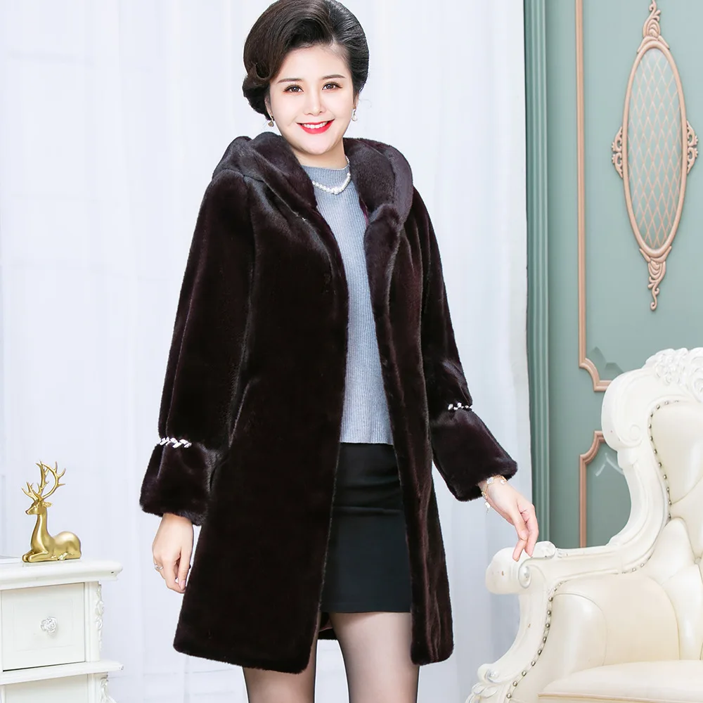 Genuine Mink Coat Women Winter Real Mink Fur Loose Jacket Thick Warm Female 100% Natural Mink Zipper Clothes Outwear Casual 2021 enlarge