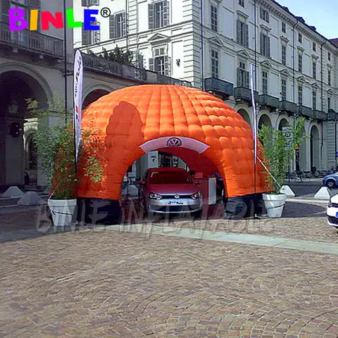 Наружная геодезическая надувная купольная палатка, большая надувная шатра из ткани Оксфорд, автомобильная рекламная палатка