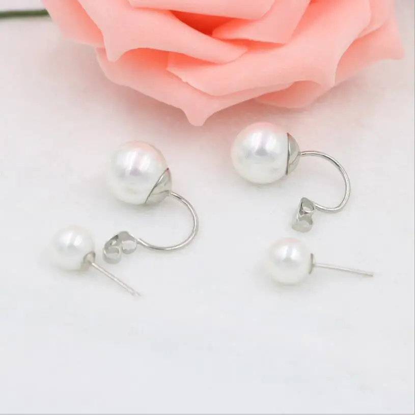 Новинка 1015 + раковина жемчуг серьги-гвоздики темперамент корейские ювелирные