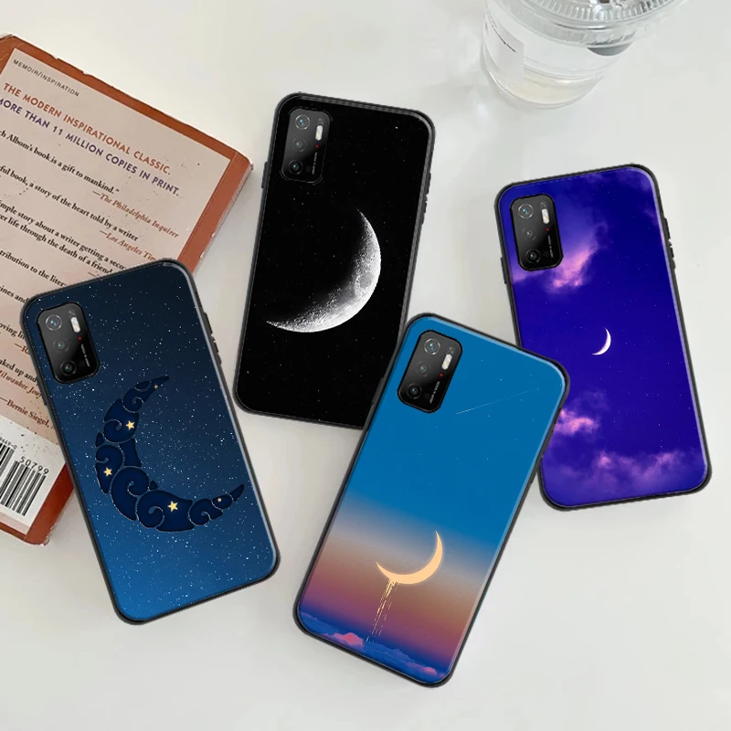 

Moon Stars Moonlight Silicone Phone Case For Xiaomi POCO F3 GT X3 Pro X3 GT M3 M3 Pro X3 For POCO X3 NFC Soft TPU Back Cover