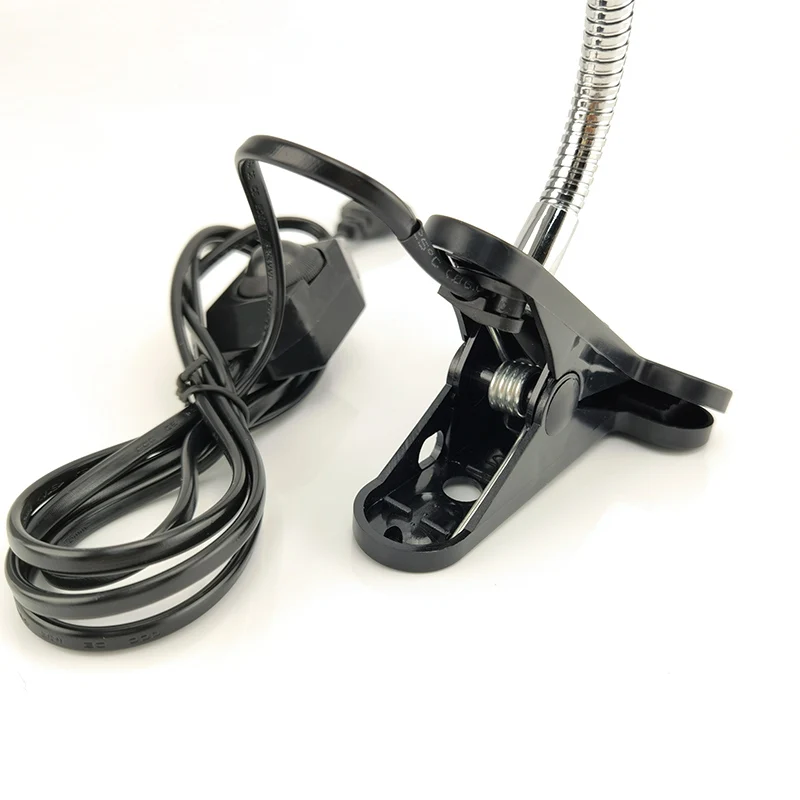 

220V 110V E27 Base Lamp Clip Holder Flexible Clip adjustable Switch for Desk animal Reptiles box Light LED Bulbs Base EU/US Plug