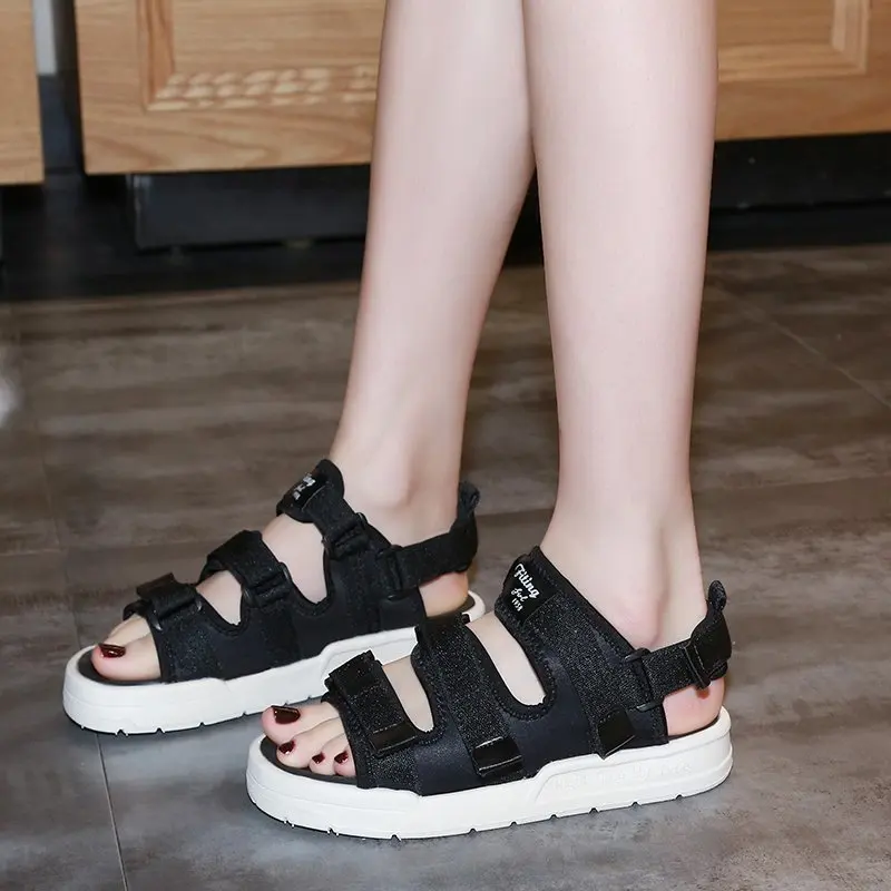 

New Summer Japanese Street Harajuku Women Sandals Heels Fashion Thick Bottom Shoes Chaussure Casual Girls Platform 3CM Zapatos