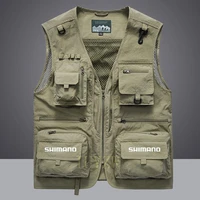shimanos fishing jacket breathable summer clothing fishing vest mens multi pocket classic male sleeveless outdoor fishing wear
