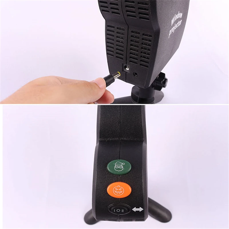 Mini Laser Window Projector Show included 12 Moving Movies indoor Outdoor Stage Light Projectors for Christmas Halloween Party | Лампы и