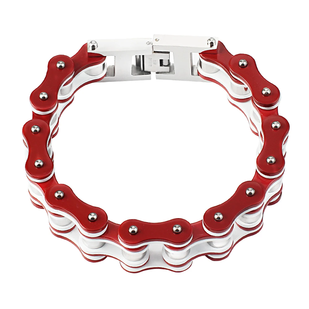 Мужской браслет модные ювелирные украшения для женщин красная белая цепь