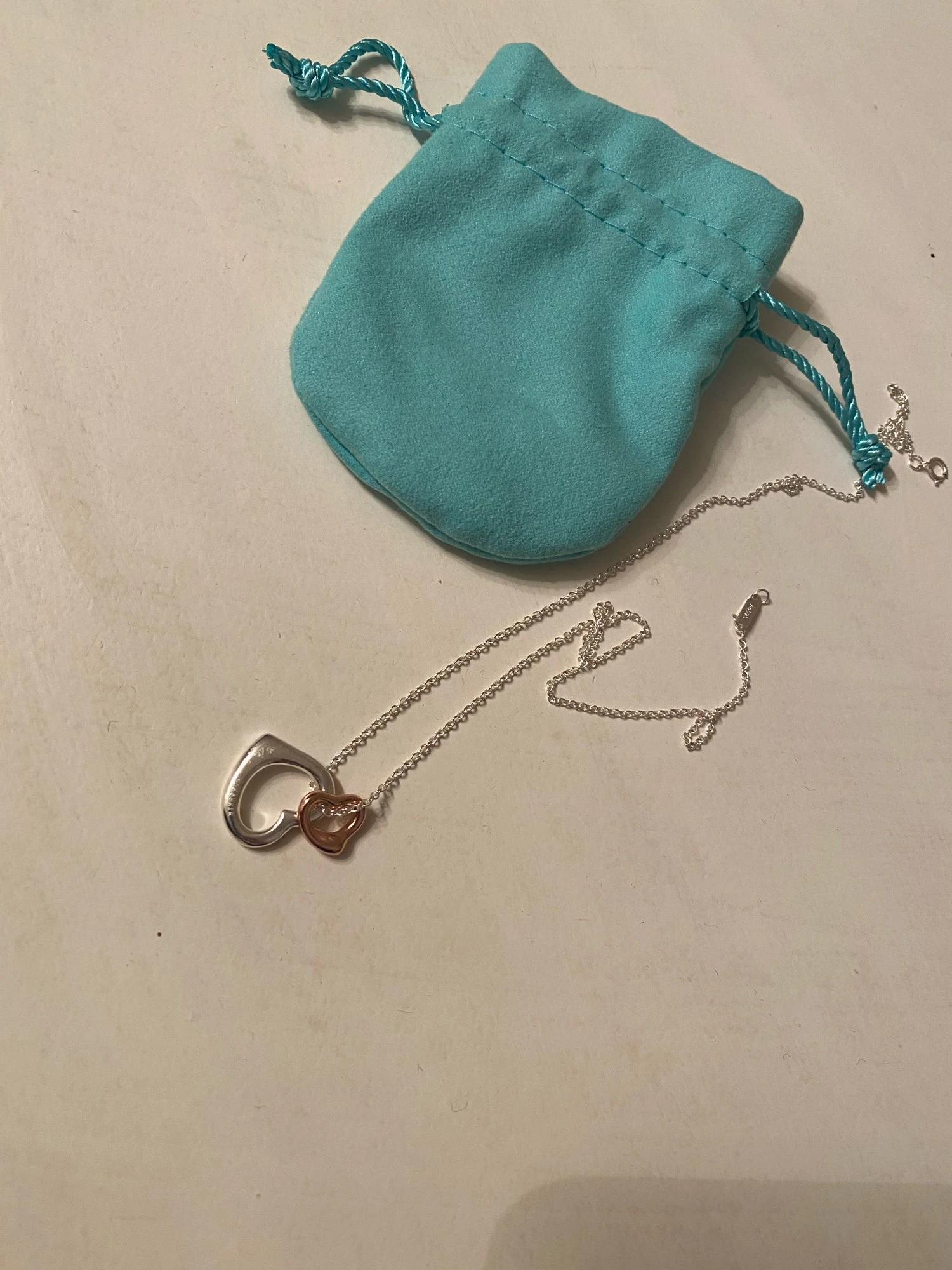 

Rose gold heart 925 sterling silver necklace female classic jewelry, holiday gifts