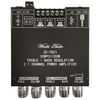zk tb21 tpa3116d2 bluetooth 5 0 subwoofer amplifier board 50wx2100w 2 1 channel power audio stereo amplifier board