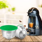 Многоразовая капсула для кофе 4-го поколения для Dolce Gusto, экологически чистая многоразовая капсула для приготовления кофе из нержавеющей стали с зеленой крышкой