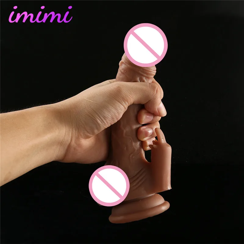 Резиновый пенис реалистичный фаллоимитатор с вибрирующим яйцом эротические