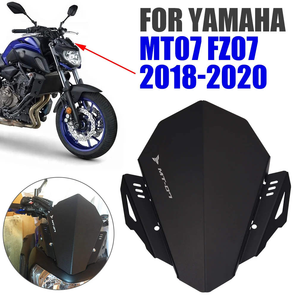 For YAMAHA MT07 FZ07 MT-07 FZ-07 2018 2019 2020 Motorcycle Accessories Windshield Front Wind Deflector Windscreen Cover Guard