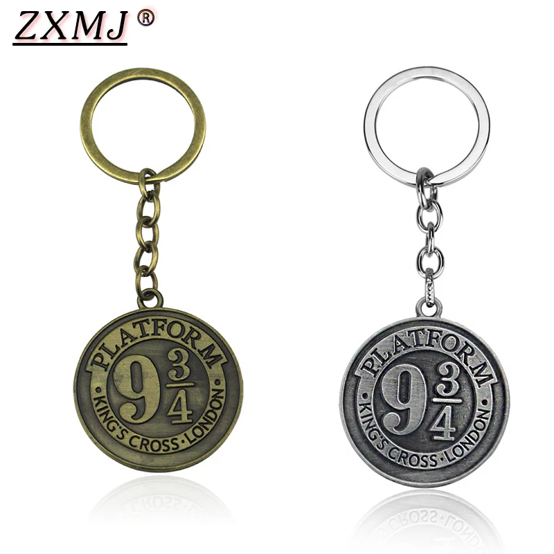 

Classic popular movies Round shape 9 3/4 Logo potters Keychain Keyring 2 Colors Vintage Round Pendant School Jewelry Gift