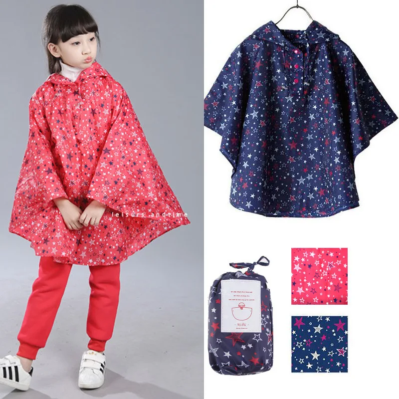 

Children Raincoat Kids for Girls Boys Cute Waterproof Child Rain Coat Cover Poncho Rainwear Hooded Impermeable Kid Raincoats