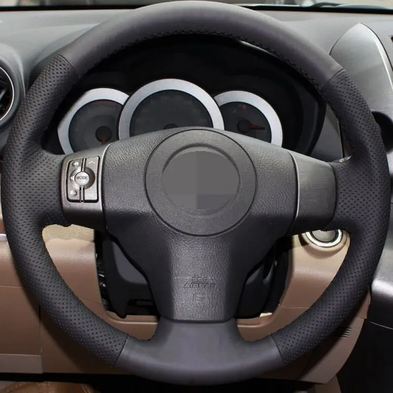 

Car Steering Wheel Cover For Toyota Yaris Vios RAV4 2006-2009 Scion XB 2008 DIY Black Microfiber leather Hand-sewn