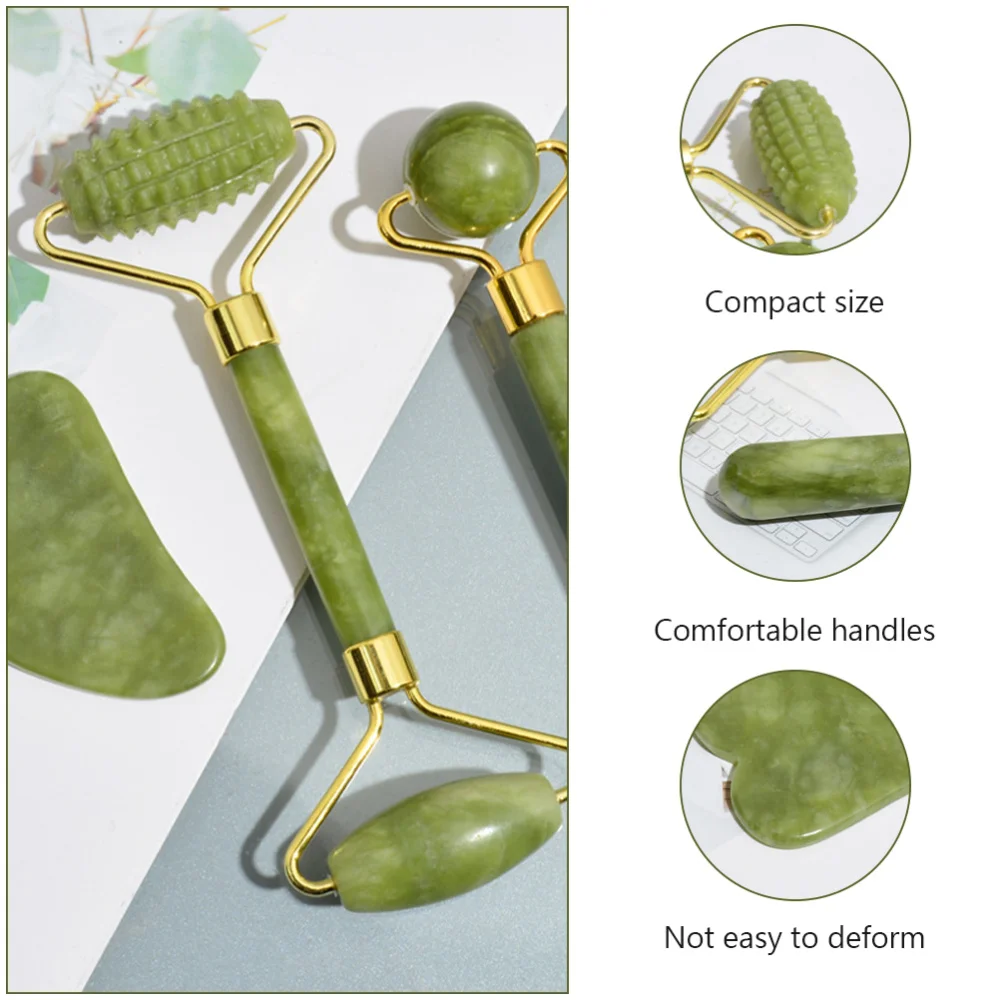 

1 Set Roller Body Massagers Girl Scrapping Jade Massager Handheld Massages
