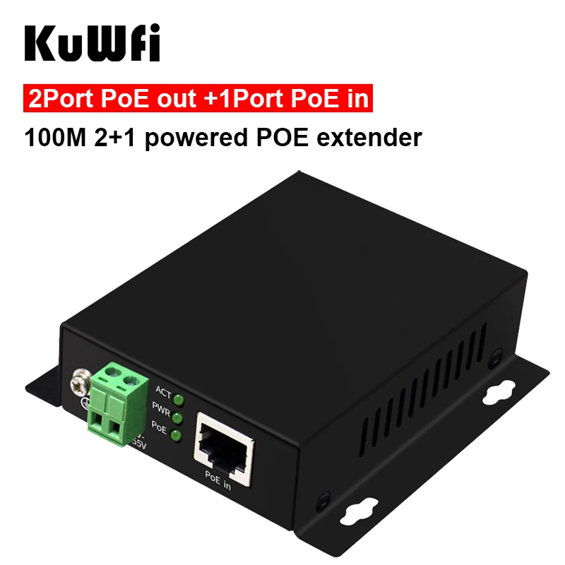 10/100 Мбит/сек 3 Порты Промышленный Ethernet сетевой коммутатор питания через медиа