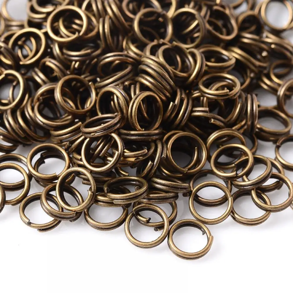 100 шт./лот 6 мм открытые соединительные кольца двойные петли разъемные для