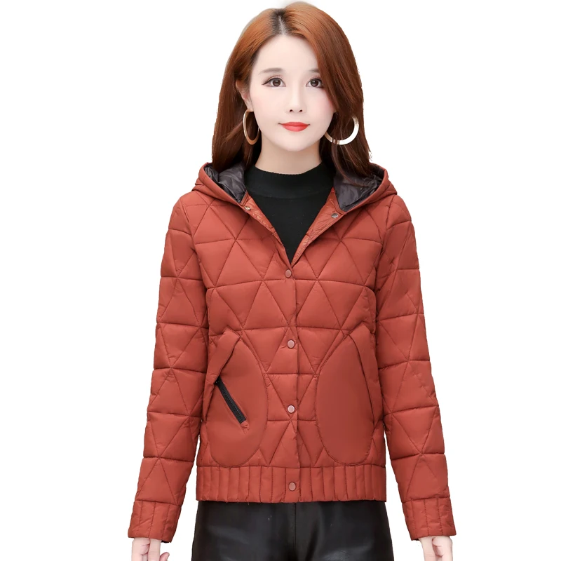 

Light down cotton padded jacket new winter coat versatile Korean cotton padded jacket women's hooded short short short