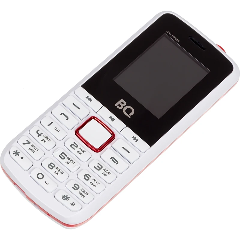 Мобильный телефон BQ One Power 1846 32Mb белый/красный 2Sim 1.77" TN 128x160 0.3Mpix - купить по