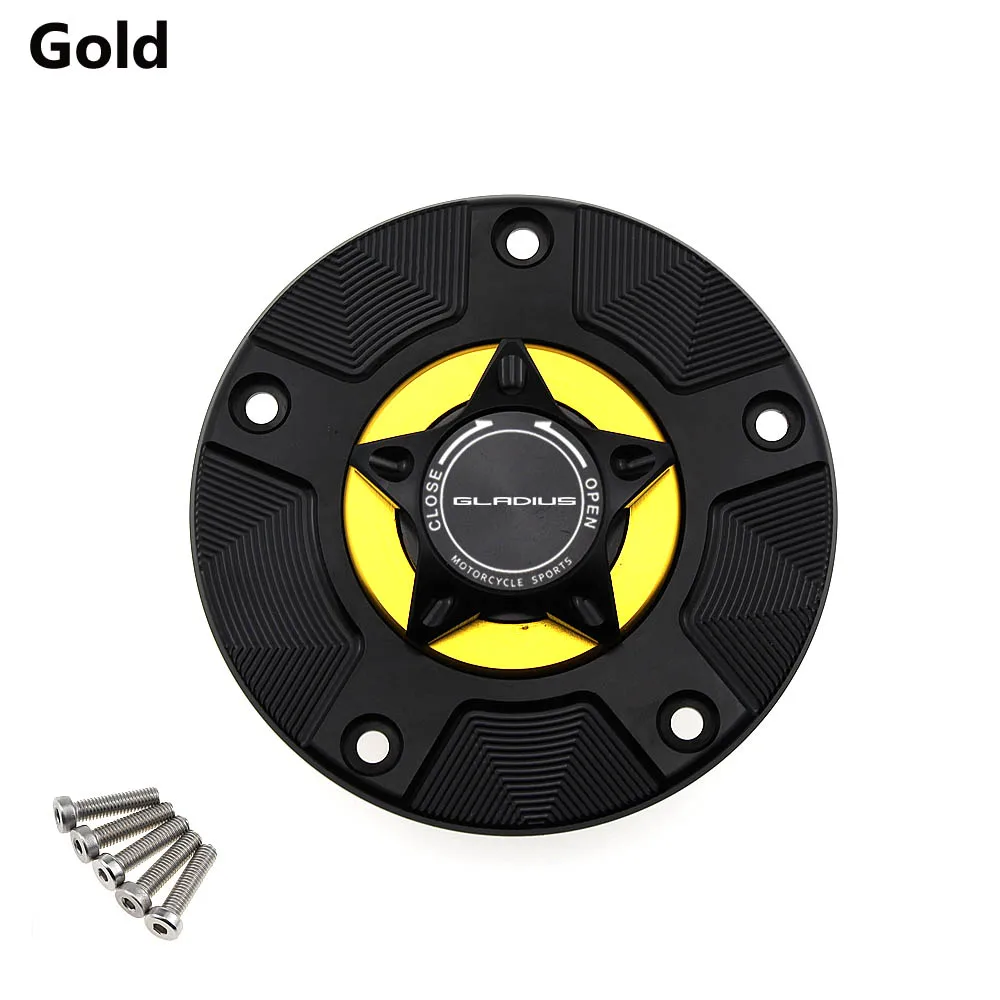 Gold SFV 650 крышка газового топливного бака для Suzuki SFV650 Gladius 2009-2012 Мотоцикл с ЧПУ БЫСТРОРАЗЪЕМНАЯ крышка - Цвет: Gold