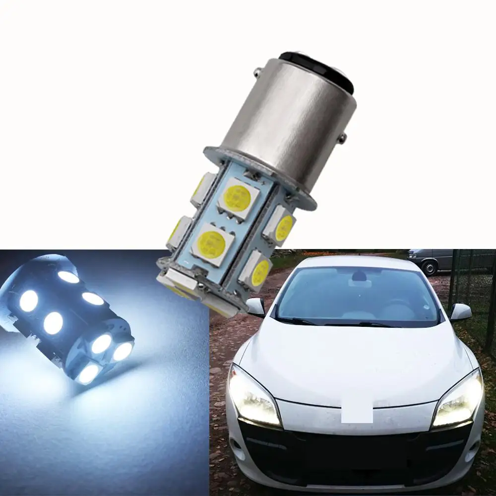 Светодиодные лампы для багажника автомобиля 2 шт. 1156 BA15S 1157 BA15D 13SMD 5050 лампа сигнала