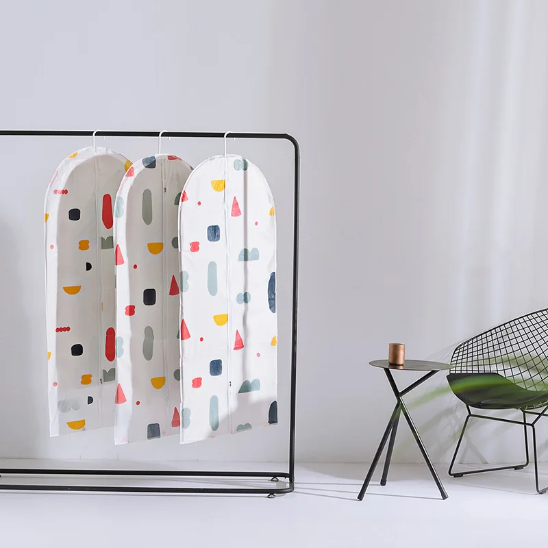 

1pcs Clothes Dust Cover Dustproof Garment Cloth Storage Waterproof Suit Coat Protector Storage Bag Hanging Organizer Wardrobe