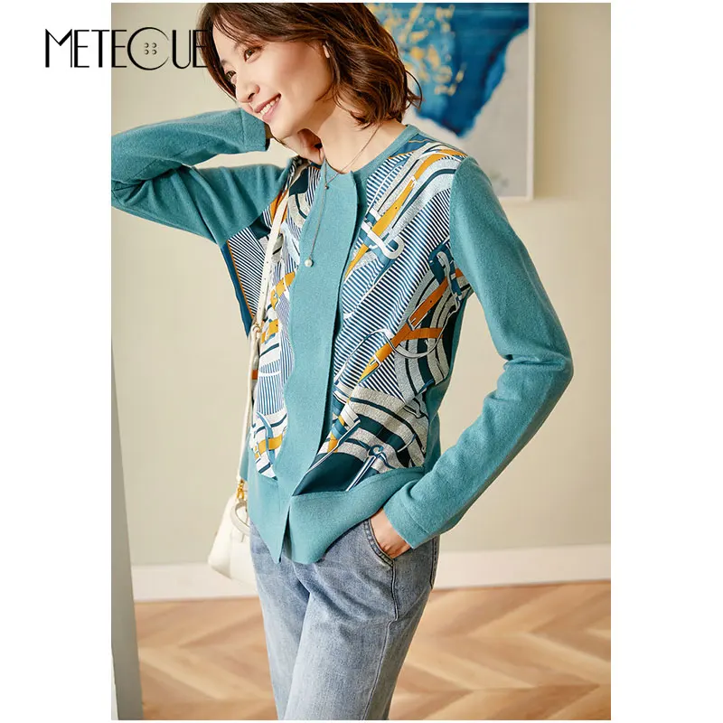 Женские кардиганы из шелка шерсти кашемира с заплатками 2019 осень зима модный