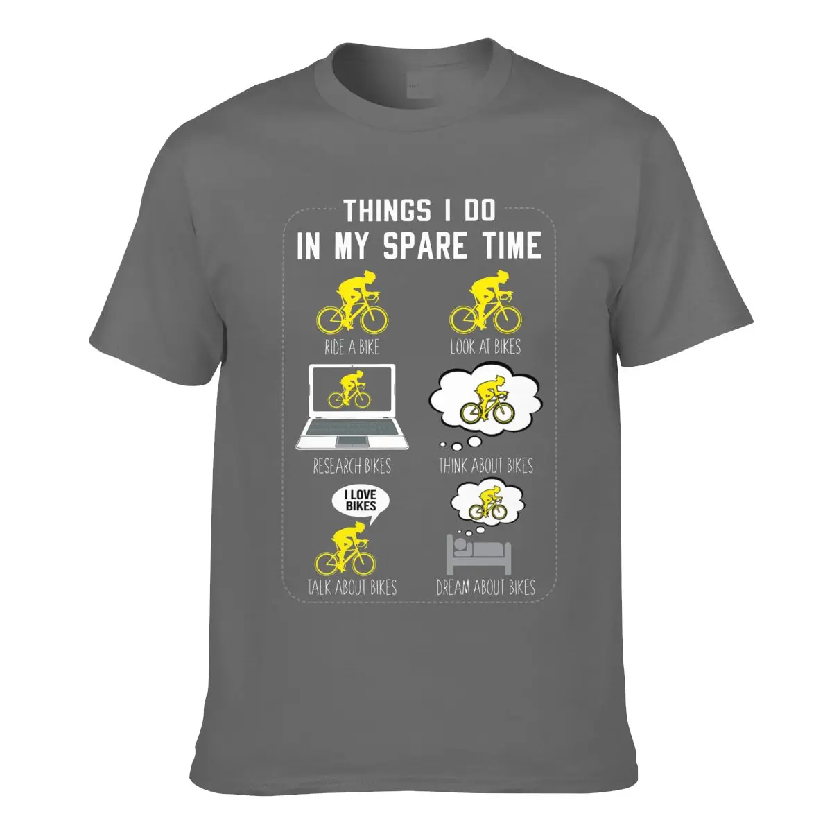 

Cycling Bike Bicycle T Shirt Spare Time Short Sleeves Fun T-Shirt Printed 100 Percent Cotton Tshirt Men