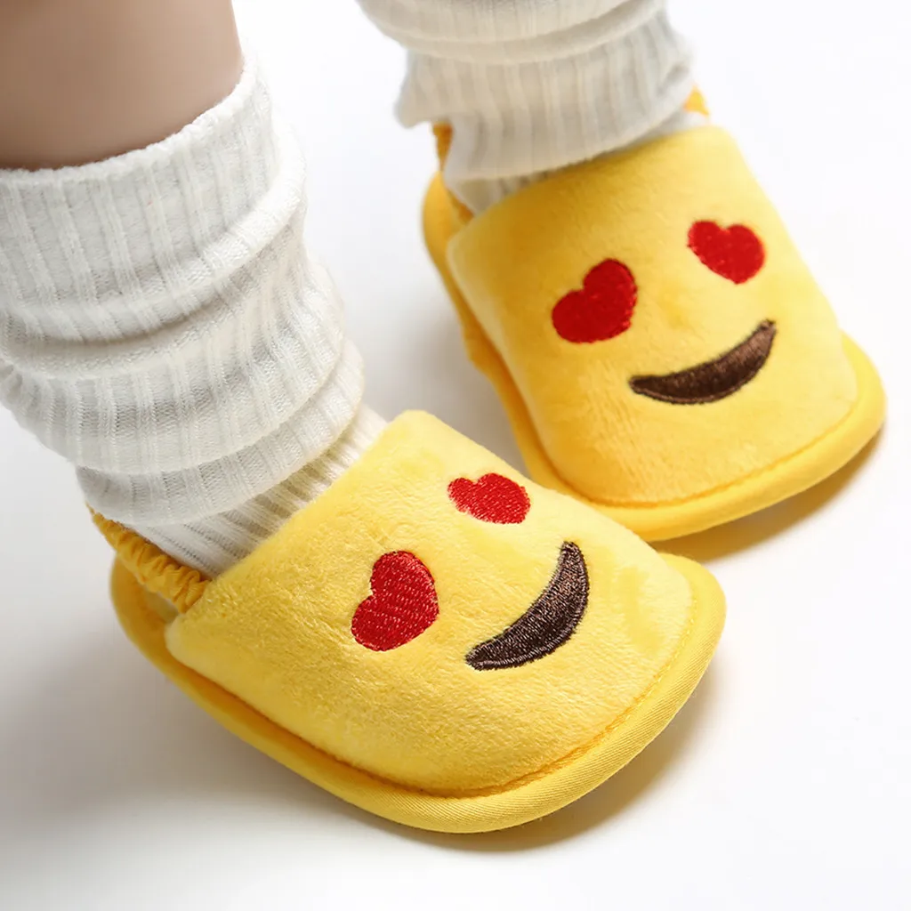 Детская обувь для мальчиков и девочек удобные зимние теплые меховые тапочки из