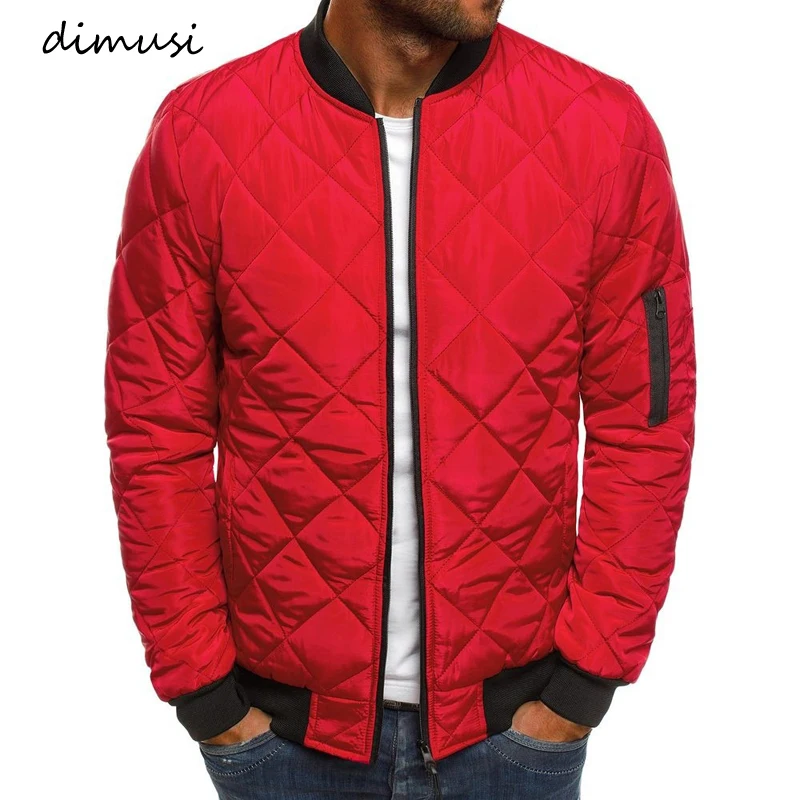 

DIMUSI Autumn Winter Men's Bomber Jacket Male Outwear Thick Warm Parkas Casual Mens Slim Fit Baseball Zipper Jackets Clothing