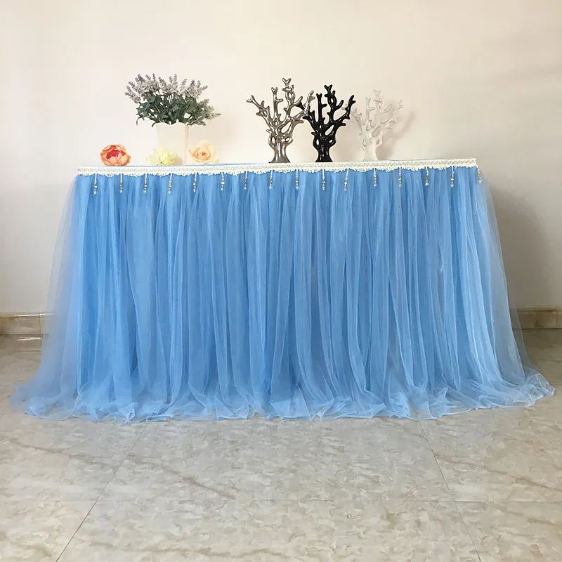 Невесты на свадьбе голубое платье пачка из пряжи скатерть для вечерние