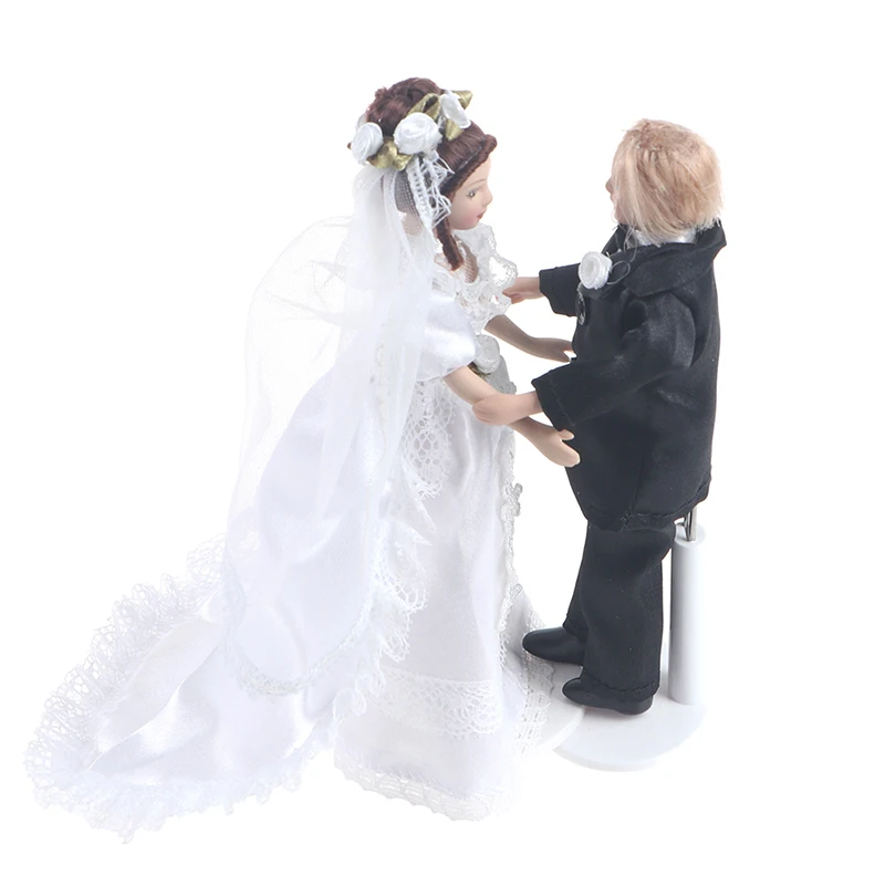 1:12 Miniature Multi-theme Mini Victorian Doll Model Green Lady/ Housemaid / the Bride And The Bridegroom Dollhouse Decoration | Игрушки и