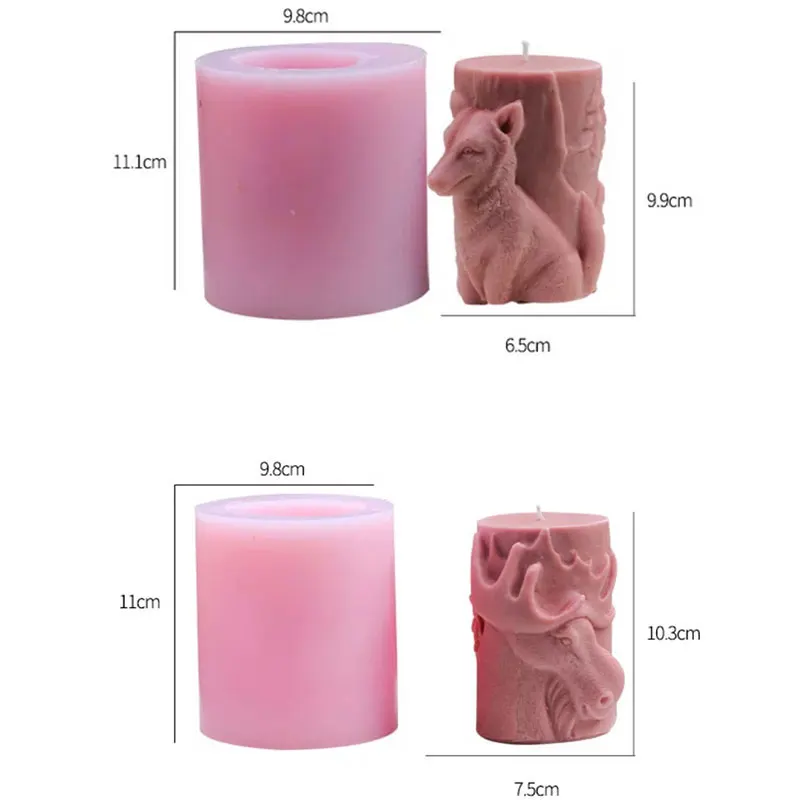 3d-свеча в форме леса и животного дизайнерские восковые свечи виде лошади головы