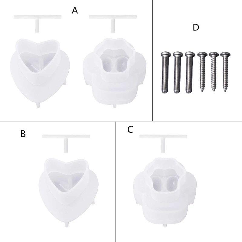 

Cute Cat Love Heart Drawer Handle Epoxy Resin Mold Cabinet Handle Silicone Mould DIY Crafts Jewelry Home Decoration Fast Reach