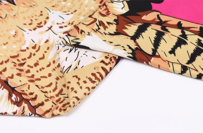 

New arrival 2020 owl print twill silk square scarf for women ladies oversize shawls and wraps foulard femme animal print scarf