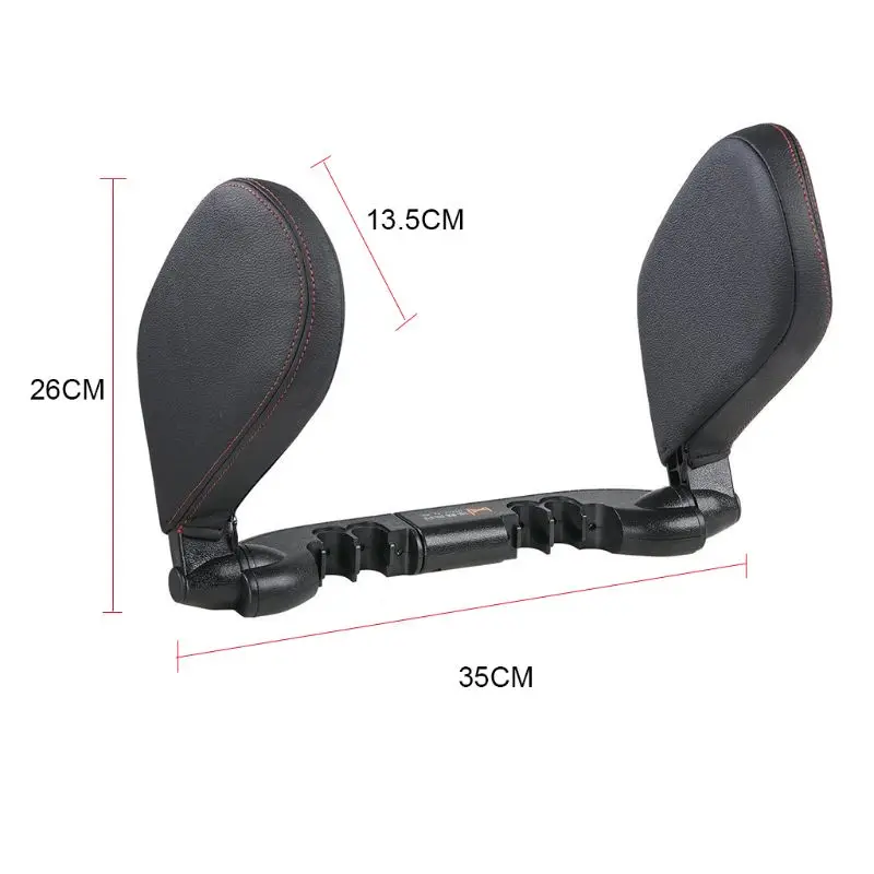 

Universal Headrest Car Seat Head & Neck Support Pillow Both Sides Leather