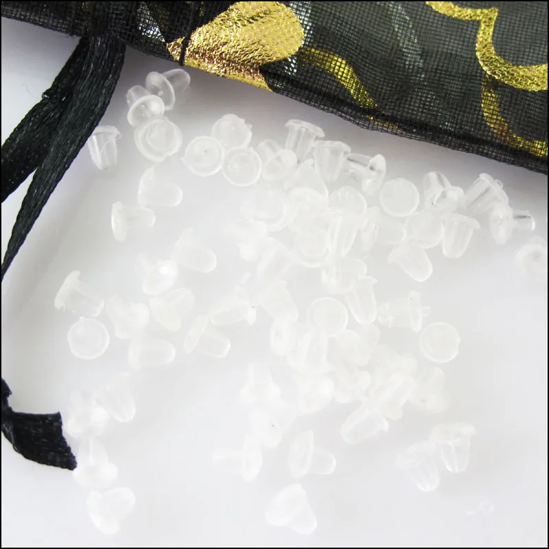 1500 шт. прозрачный пуля резиновая серьга задняя фиксаторы уход за кожей лица маска