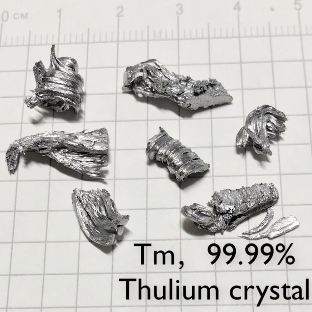 1 г Твердый тумиум Tm-99.99 % Crystal Tm металлический элемент для дистилляции простое