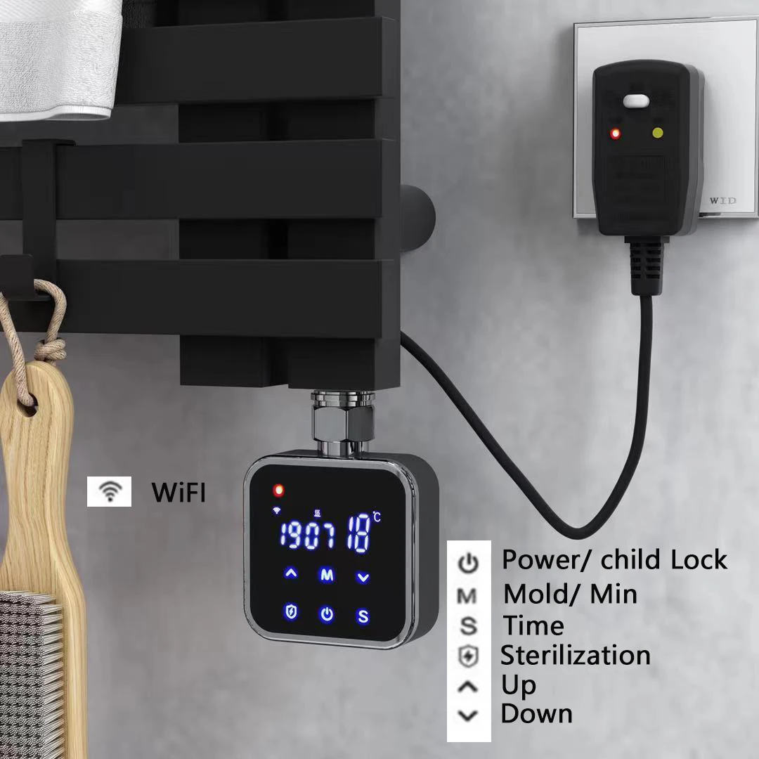 bathroom towel dryer intelligent electric towel warmer heated rail bathroom accessory wall mounted space aluminum towel rack free global shipping