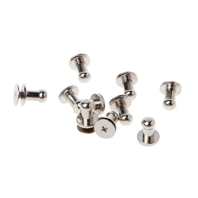 

10Pcs Stud Screw Round Head DIY Leather Wallet Bag Rivet Pacifier Handmade Craft