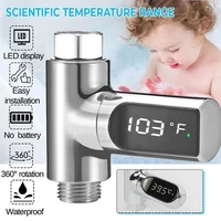 led digital shower temperature indicator 360%c2%b0 rotating water flow power generation temperature real time display for bathroom