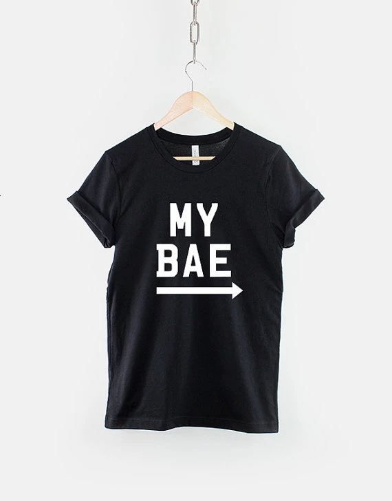 

Футболка My Bae & My Boo Couples-двойная упаковка из 2 футболок, футболка для пары, милая парная футболка, Модные топы для влюбленных, подарочные футбо...