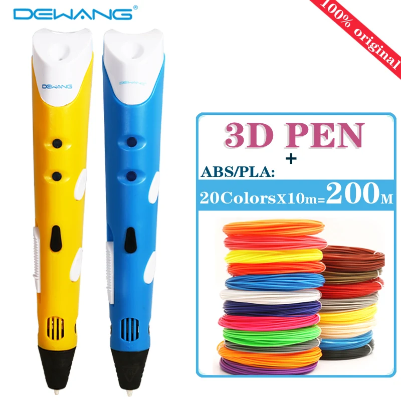Dewang 3D Ручка для печати LED/LCD экран рисования + 100 м 1 75 мм расходные материалы с ABS/PLA