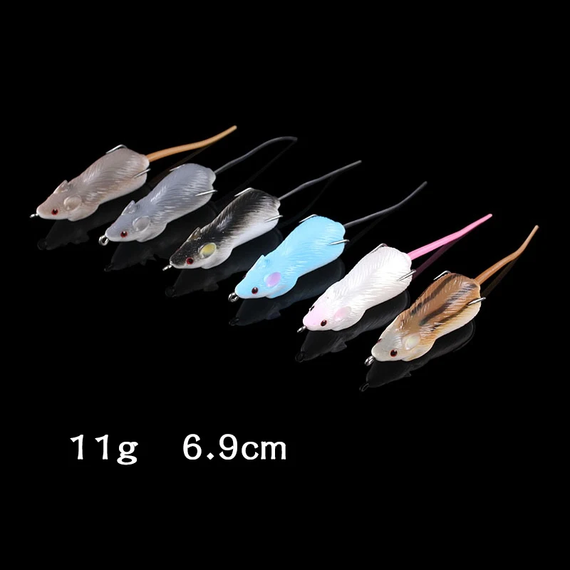 Реалистичная приманка для мыши 7 см 11 г рыболовные приманки тройные Крючки Topwater Ray