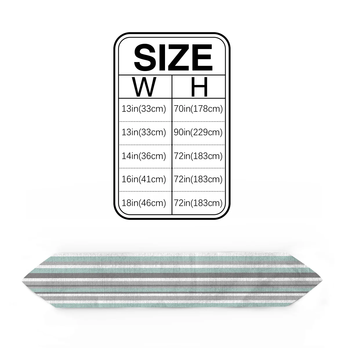 Серо-синяя настольная дорожка в полоску для свадебного декора современная