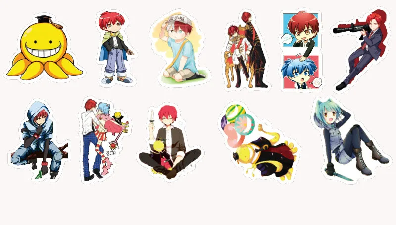 

50Pcs Japan Anime Assassination Classroom Graffiti Cartoon Stickers for Luggage Laptop Skateboard Bicycle Decal Sticker