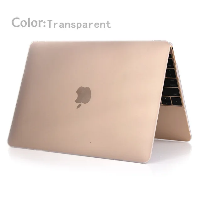 Сияющий блеск Прочный чехол для ноутбука MacBook retina 12 11 Air 13 A1466 с сенсорной панелью New Pro 13, 15 дюймов A1706 A2159 A1708 A1990 - Цвет: Crystal Transparent