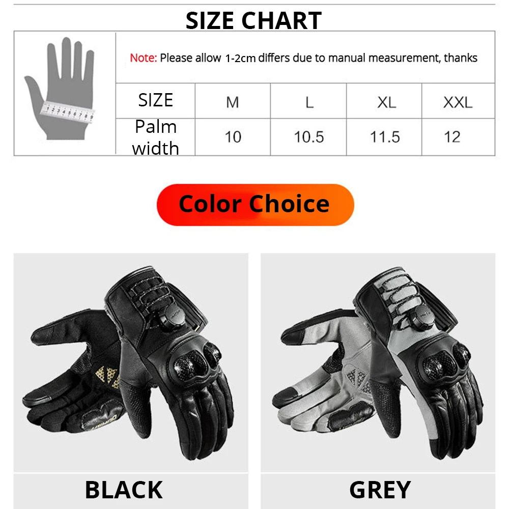

DUHAN Motorcycle Gloves Men Women Bicycle Accessories Motocross Wear Resistant Gloves Full Finger Touch Screen Moto Gloves
