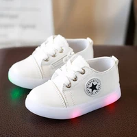 fashion lace up first walkers with light cool canvas classic baby girls boys sneakers running sports running infant tennis