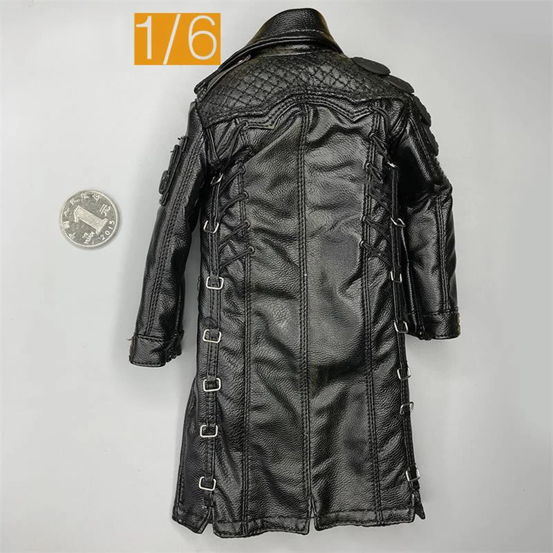 

Best Sell Scale 1/6th Gothic Fashion Coat leather For Usual 12inch Soldier Doll Figures Collectable